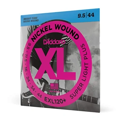 Abbildung von D&#039;Addario Gitarrensaiten E Gitarre Gitarren Saiten EXL120+ Super Light Plus, 9.5 44 1 Stück