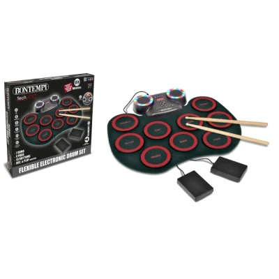 Abbildung von Bontempi FlexBuddy Flexibler elektronischer Akku mit 9 Pads Rhythmus und Spaß, 43,2x17,1x6,5 cm