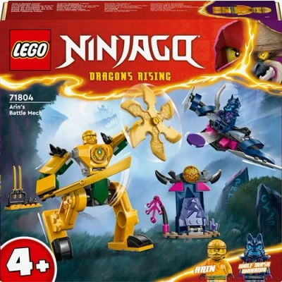 Abbildung von Lego NINJAGO Arins Battle Mech, Ninja Spielzeug für Kinder ab 4 Jahre mit Figuren inkl. Arin Mini Katana, Actionfiguren &amp; Mechs, kleines Geschenk Jungs und Mädchen 71804