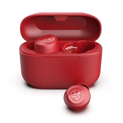 Abbildung von JLab Go Air Pop+ In Ear Kopfhörer kabellos Bluetooth, True Wireless Kopfhörer, 35+ Std Headphones, kabellose Ohrhörer, Earbuds mit Mikrofon, USB C Ladebox, Dual Connect, EQ3 Sound, Rosarot
