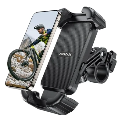 Abbildung von Miracase Handyhalterung Fahrrad, Handyhalter Motorrad 2025 360 Drehbare fahrradhalterung Handy, Universal Handy Halterung Fahrradlenker für iPhone 16 15 14, Samsung S24 23 22, Smartphone