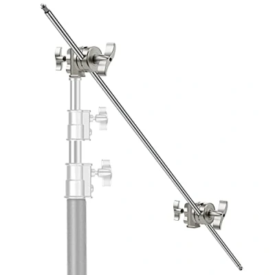 Abbildung von Neewer Verlängerungsgriff Arm Auslegerarm mit 2 Stücke Griffköpfen 127 Zentimeter Aluminiumlegierung Aufbau für Lichtständer, Reflektor und andere Ausrüstung Studio Video Fotografie (Silber)