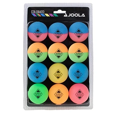 Abbildung von Joola 42150 Tischtennis Ballset Colorato mit 12 Bunten Bällen Tischtennisbälle