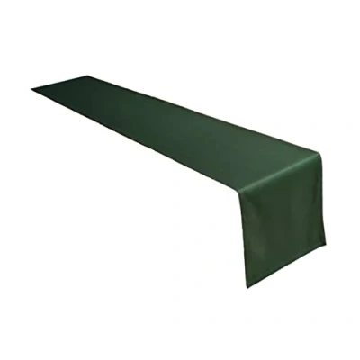 Abbildung von Lemos Home Hochwertiger Tischläufer Tischwäsche aus 100% Baumwolle Kollektion Konzept, Farbe &amp; Größe wählbar (Tischläufer 40x200cm, Olivgrün)