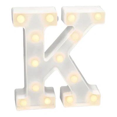 Abbildung von JANDEI Warmes Licht LED Zahlen und Buchstaben für Dekoration Atmosphäre, leuchtendes Herz, Nachtlichter, Geburtstage, Hochzeiten, Schaufenster. Sie funktionieren mit AA Batterien (K)