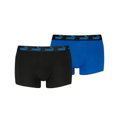 Abbildung von PUMA Men&#039;s Elements Trunk, Black/Blue, S (2er Pack)