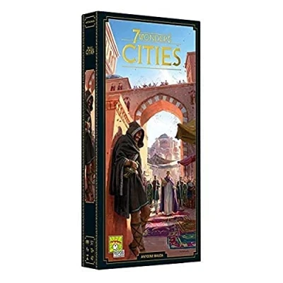 Abbildung von Repos Production, 7 Wonders Cities, Erweiterung, Kennerspiel, Strategiespiel, 3 Spieler, Ab 10+ Jahren, 30+ Minuten, Deutsch, Meerkleuren