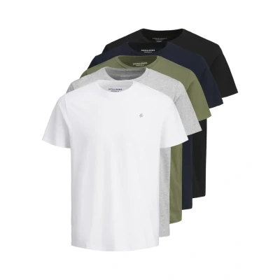 Abbildung von Jack &amp; Jones 5 PACK Tshirt basic, Herren, Größe: Small, White