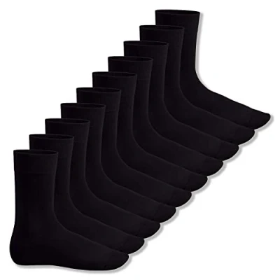 Abbildung von Footstar Herren &amp; Damen Baumwollsocken (10 Paar) Klassische Socken aus Baumwolle Everyday! Schwarz 43 46