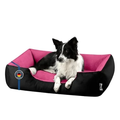 Abbildung von BedDog Hundebett XXL Hundekissen Hundekorb Hundecouch Hundesofa Bezug abziehbar, Waschbar, für Mittel Große Hunde