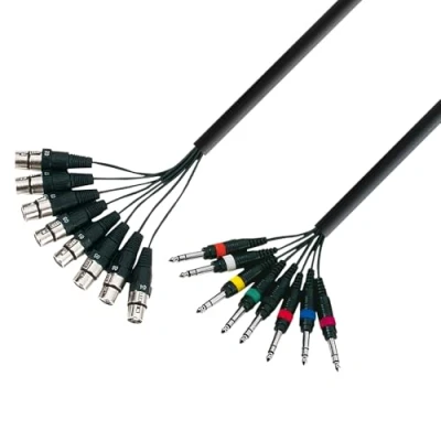 Abbildung von Adam Hall 3 Star Series m 8 x XLR Kabel männlich auf 6,3 mm Klinkenstecker