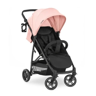 Abbildung von hauck Buggy Rapid 4R Plus, ab Geburt bis ca. 3 Jahren, Sonnendach mit UV Schutz 50+, Kinderbuggy Klein Zusammenklappbar, Liegefunktion, Getränkehalter, Höhenverstellbar, Großer Korb (Rose)