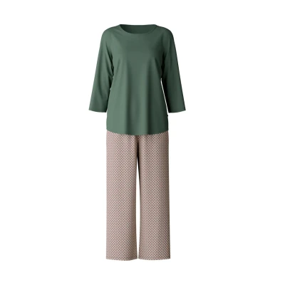 Abbildung von Calida Grounded SET Nachtwäsche Set, Damen, Größe: 36/38, Laurel green