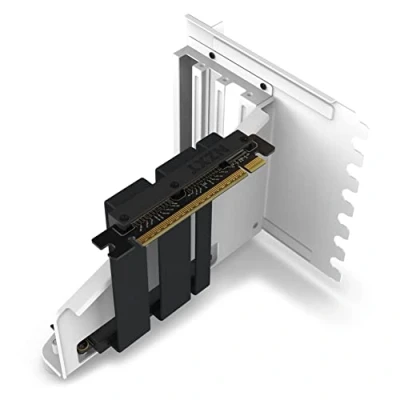 Abbildung von Nzxt Vertical GPU Mounting Kit AB RH175 W1 175 mm PCIe 4.0x16 Riser Kabel Halterung Robuste Stahlhalterung, Schwarz/Weiß