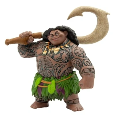 Abbildung von Bullyland 13186 Spielfigur Halbgott Maui aus Walt Disney Vaiana, ca. 12,8 cm, detailgetreu, ideal als kleines Geschenk für Kinder ab 3 Jahren