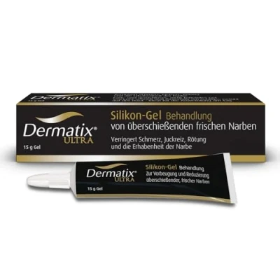 Abbildung von Dermatix Ultra Narbengel, Narbensalbe nach OP, Gegen Schwellung, Juckreiz, Schmerzen und Rötung, Narbencreme für Kinder Erwachsene, Narbenpflege 15 g