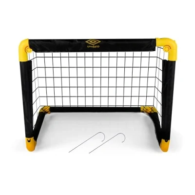 Abbildung von Umbro Fußballtor Fussballtor 50 x 44 cm Faltbares fußball Tor Fussballtore für Garten Kinder Fussball Trainingszubehör Innen und Außen Metall Schwarz/Gelb
