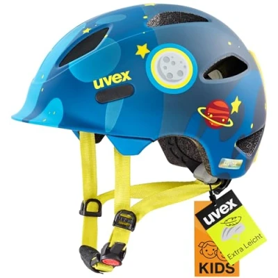 Abbildung von uvex oyo style leichter Fahrradhelm für Kinder individuelle Größenanpassung erweiterbar mit LED Licht deep space matt 45 50 cm