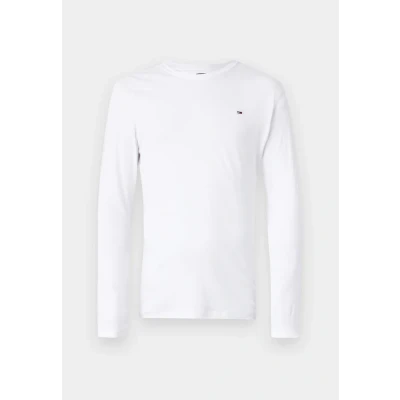 Abbildung von Tommy Jeans Original SLIM FIT Langarmshirt, Herren, Größe: XS, Classic white