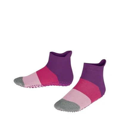 Abbildung von FALKE Unisex Kinder Stoppersocken Colour Block K HP Baumwolle rutschhemmende Noppen 1 Paar, Blau (Deep Lilac 6963) neu umweltfreundlich, 27 30