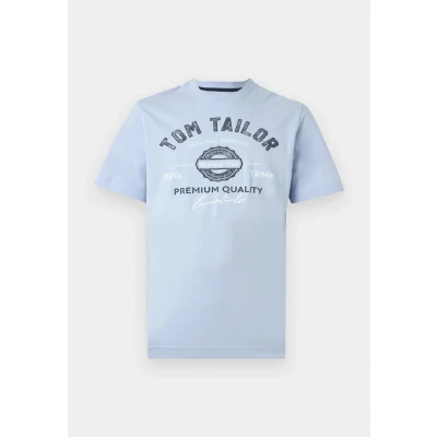 Abbildung von TOM Tailor LOGO TEE Tshirt print, Herren, Größe: Small, Light powder blue
