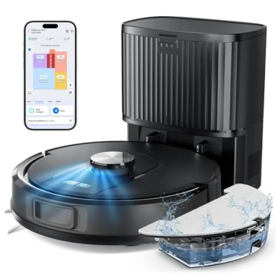 Abbildung von Vexilar W11 Staubsauger Roboter mit Wischfunktion, 2L Saugroboter Absaugstation, 5000Pa Saugkraft, 180Min Laufzeit, LiDAR Navigation, 15 No Go Zonen, APP Steuerung, Ideal für Teppich und Tierhaare