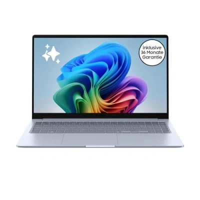 Abbildung von Samsung Galaxy Book4 Edge AI Laptop, 15,6 Zoll Display, 16GB RAM, Snapdragon X Plus Prozessor, Notebook 256GB Speicher, Copilot+ PC, Sapphire Blue, 3 Jahre Herstellergarantie