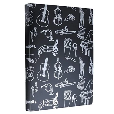 Abbildung von Notenmappe A4 Papier, Dokumente, Musikthema, 40 Taschen, Aufbewahrungsmappe