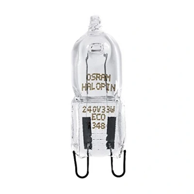 Abbildung von Osram 10 er Set Halopin Eco 33W = 40W 230V Version Klar Halogenlampe Sockel G9 Normalspannung 66733, Warmweiß