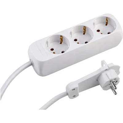 Abbildung von Meister Steckdosenleiste 3 fach Extraflacher Stecker 1,4 m Kabel weiß IP20 Innenbereich / Mehrfachsteckdose Steckerleiste mit Flachstecker 7430170