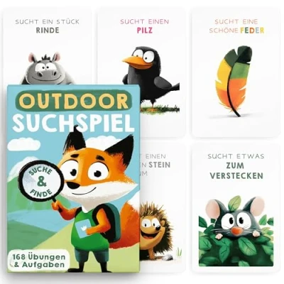 Abbildung von TWIVEE Schatzsuchekarten Finde es Suchspiel Gefunden Outdoor Kinder Spiele ab 3, 4, 5, 6, 7, 8, 9 Jahren Entdeckerkarten Natur Schatzsuche Spielzeug Junge &amp; Mädchen