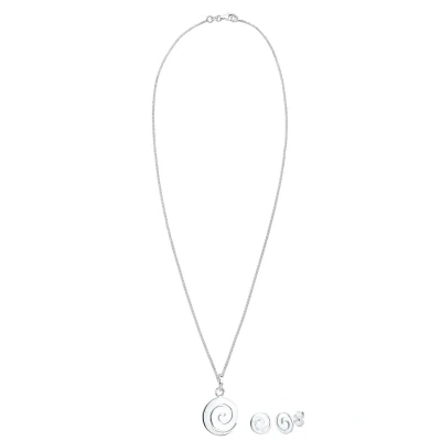 Abbildung von Elli SET Spirale RUND Kreis Ohrringe, Damen, Größe: 45, Silber