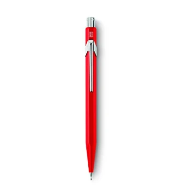 Abbildung von Caran d&#039;Ache 844 Druckbleistift Kollektion Classic Line Porte mine avec gomme à effacer et réservoir de mines rot, 1 Stück (1er Pack)