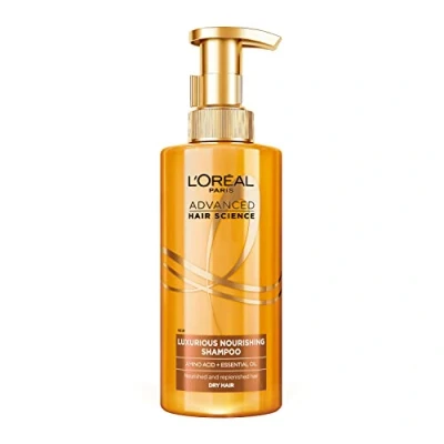 Abbildung von L&#039;Oréal Paris Nährpflege Shampoo für eine intensive Pflege bei allen Haartypen, Mit Aminosäuren und ätherischen Ölen mehr Glanz Seidigkeit, Advanced Hair Science, 1 x 440 ml Pumpspender