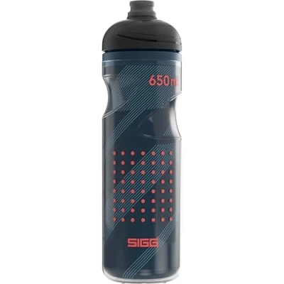 Abbildung von SIGG Fahrrad Trinkflasche Pulsar Therm Night Isoliert Quetschbar Spülmaschinenfest Federleicht Auslaufsicher BPA frei Outdoor Sport &amp; Zubehör Dunkelblau 0,65L