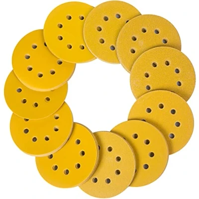 Abbildung von STEBRUAM 110 Stück Schleifpapier 125mm Klett 8 Loch Rund schleifscheiben Set für Exzenterschleifer je10x P60 P80 P100 P120 P150 P180 P240 P320 P400 P600 P800 Mischkorn Holz Metall und Farbe