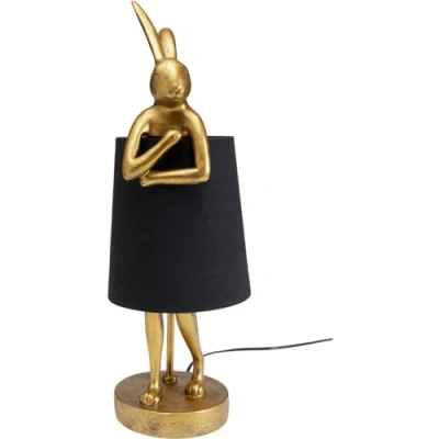 Abbildung von KARE Tischleuchte Animal Rabbit, gold/schwarz, Höhe 50 cm