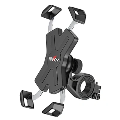Abbildung von Grefay Fahrrad Handyhalterung, Edelstahl Motorrad Lenker Handy Halterung Mit 360 Drehen für 4,5 6,8 Zoll Smartphone