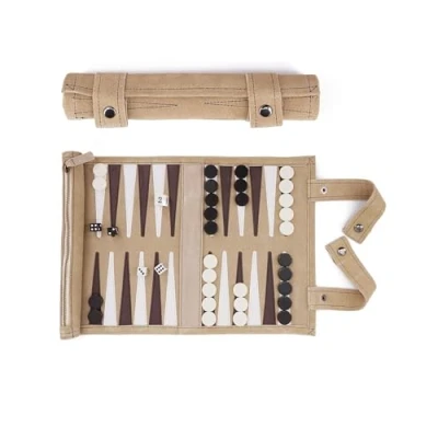 Abbildung von Sondergut Backgammon Brettspiel Cream Zum Rollen aus 100% Leder Das Original seit 1998 Camper &amp; Travel Fans 25x34cm
