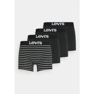 Abbildung von Levi&#039;s MEN Solid Basic Vintage Stripe 4 PACK Panties, Herren, Größe: Small, Black/white
