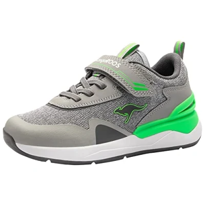 Abbildung von Kangaroos Kdgym Unisex Sneaker low für Kinder, Größe: 39, Vapor grey/neon green Schuhe