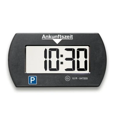 Abbildung von Needit elektronische Parkscheibe Park Mini I automatische elektrisch mit Zulassung vom Kraftfahrt Bundesamt digitale Parkuhr 2 Displays maximale Funktion in minimalem Format