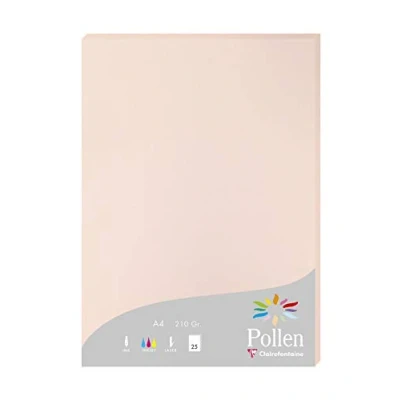 Abbildung von Clairefontaine 24234C Packung mit 25 Karten Pollen 210g, DIN A4, 21 x 29,7cm, Opalin