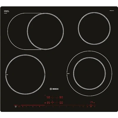 Abbildung von Bosch PKN601DP1D Serie 8 Glaskeramik Kochfeld (autark), 60 cm breit, Made in Germany, Bräterzone für großes Kochgeschirr, PowerBoost schnelleres Kochen, DirectSelect Premium höchster Bedienkomfort