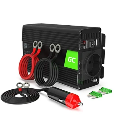 Abbildung von Green Cell® 500W/1000W 12V auf 230V Sine Wave Volt kfz Spannungswandler Wechselrichter Power Solar Inverter DC AC Umwandler Stromwandler Wohnwagen Auto Modifizierte Sinus Zigarettenanzünder Steckdose