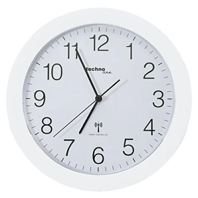 Abbildung von Technoline WT 8000 Funk Wanduhr Weiß (deutsche Version), 30cm
