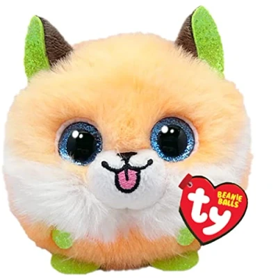 Abbildung von TY Sherbet Fuchs Beanie Balls 3&quot; Baby Weiches Plüschtier Sammlerstück Kuscheliger Stoffteddy