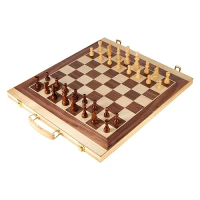 Abbildung von Small Foot Schach und Backgammon Koffer aus Holz, Konzentrationsspiele für Groß Klein, ab 6 Jahren, 2853