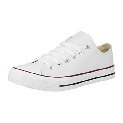 Abbildung von Elara Unisex Sneaker Low top Turnschuh Textil Chunkyrayan 3500 3501 White 37