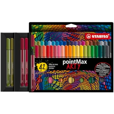 Abbildung von Filzschreiber STABILO pointMax ARTY 42er Pack mit 42 verschiedenen Farben